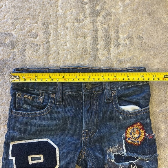 Polo Ralph Lauren Astor Slim Boyfriend 4T Girls Toddler Jeans With Patches - Picture 12 of 15